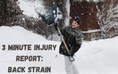 3 Minute Injury Report- Snow Shoveling and Back Pain